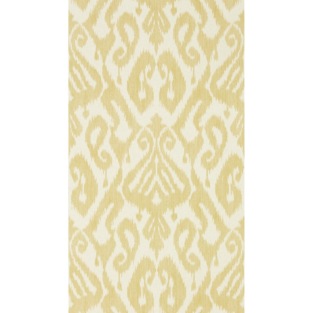 Kasuri Ikat Wallpaper 216782 by Sanderson in Caraway Yellow